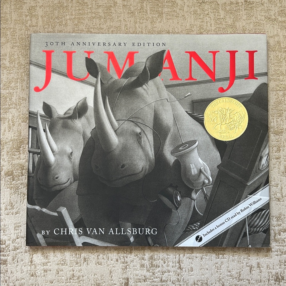 Jumanji hardcover book: A Caldecott Award Winner [With Audio Download]